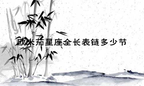 欧米茄星座全长表链多少节