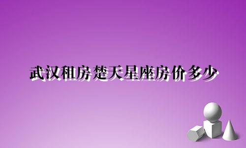武汉租房楚天星座房价多少