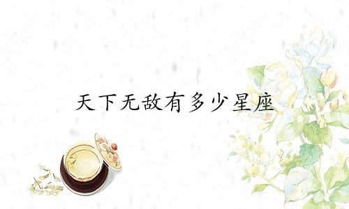 天下无敌有多少星座
