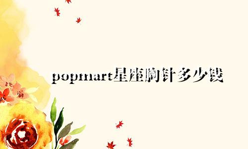 popmart星座胸针多少钱