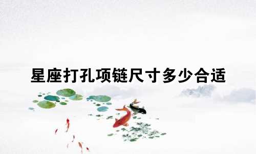 星座打孔项链尺寸多少合适
