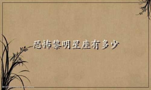 恐怖黎明星座有多少