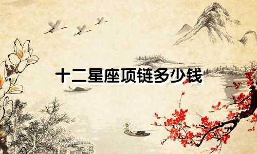 十二星座项链多少钱