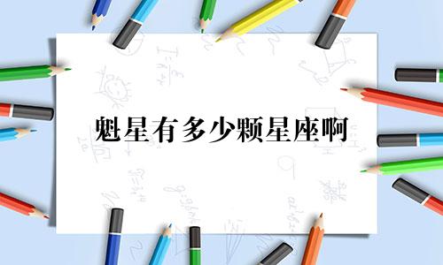 魁星有多少颗星座啊