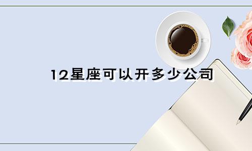 12星座可以开多少公司