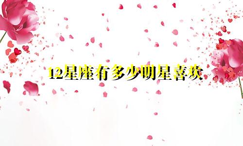12星座有多少明星喜欢