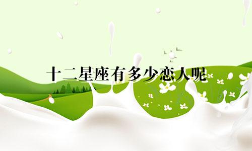 十二星座有多少恋人呢