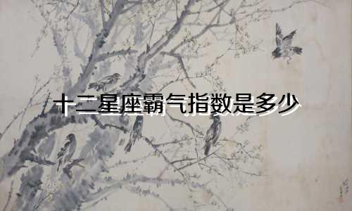 十二星座霸气指数是多少