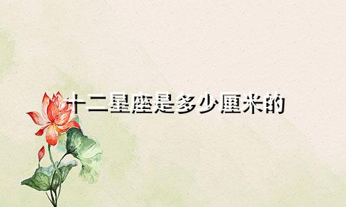 十二星座是多少厘米的
