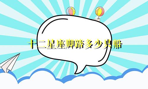 十二星座脚踏多少只船