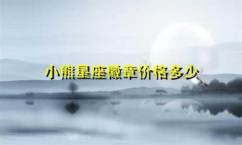 小熊星座徽章价格多少