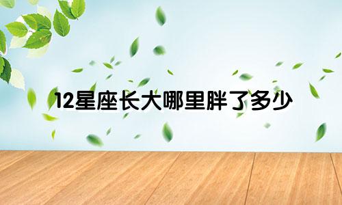 12星座长大哪里胖了多少