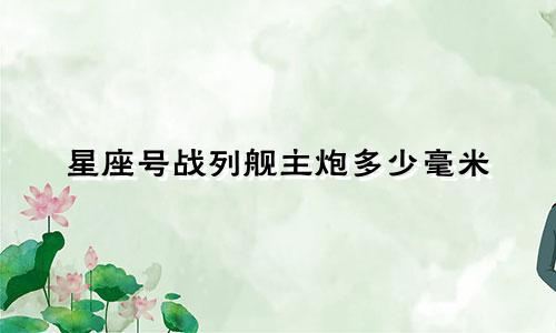 星座号战列舰主炮多少毫米