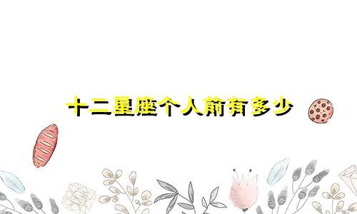十二星座个人前有多少