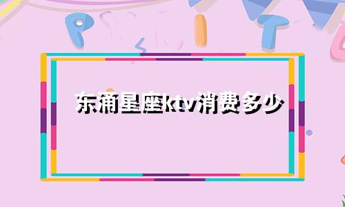 东涌星座ktv消费多少