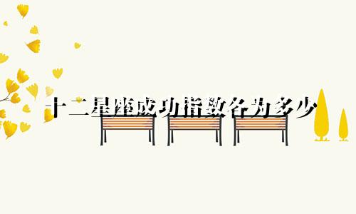 十二星座成功指数各为多少