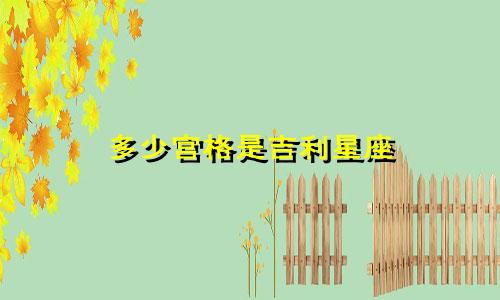 多少宫格是吉利星座