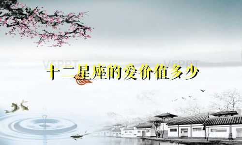 十二星座的爱价值多少