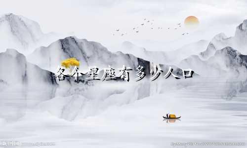 各个星座有多少人口