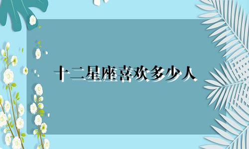 十二星座喜欢多少人