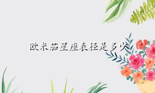 欧米茄星座表径是多少