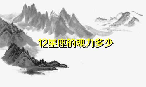 12星座的魂力多少
