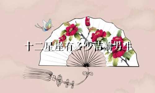 十二星座有多少洁癖男生