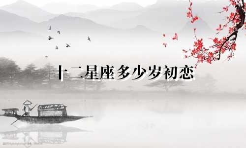 十二星座多少岁初恋