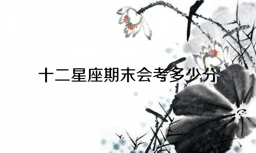 十二星座期末会考多少分