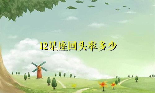 12星座回头率多少
