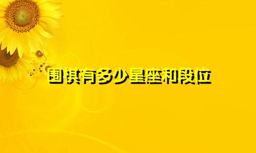 围棋有多少星座和段位