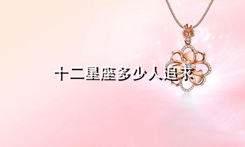 十二星座多少人追求
