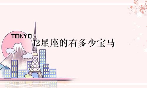 12星座的有多少宝马