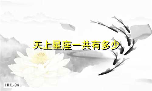 天上星座一共有多少