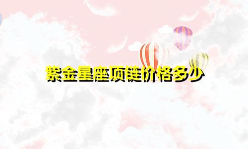 紫金星座项链价格多少