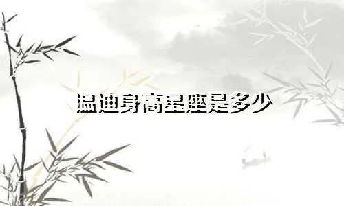 温迪身高星座是多少