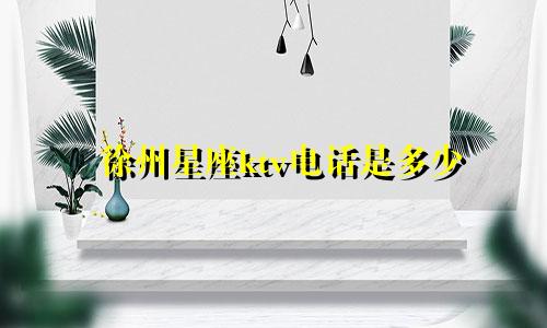 徐州星座ktv电话是多少