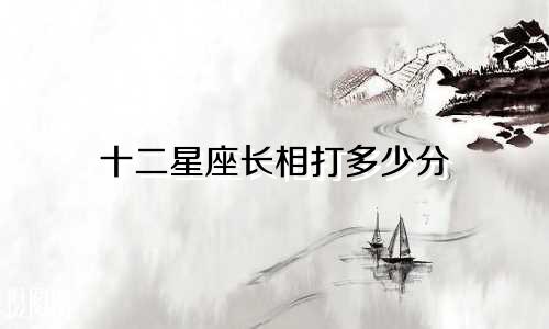 十二星座长相打多少分