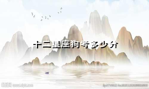 十二星座狗考多少分