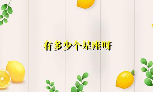 有多少个星座呀