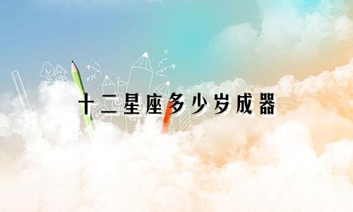 十二星座多少岁成器