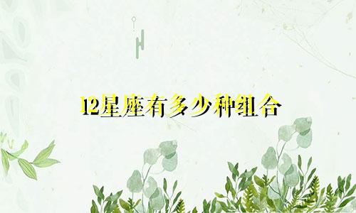 12星座有多少种组合
