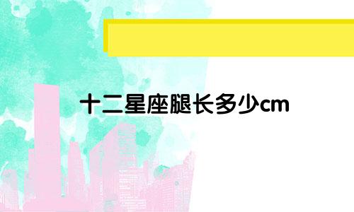 十二星座腿长多少cm