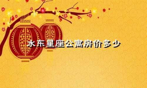 水东星座公寓房价多少