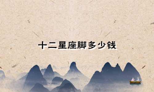 十二星座脚多少钱