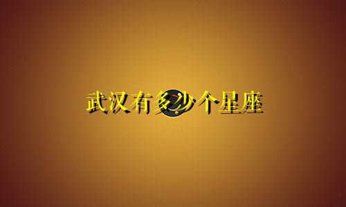 武汉有多少个星座
