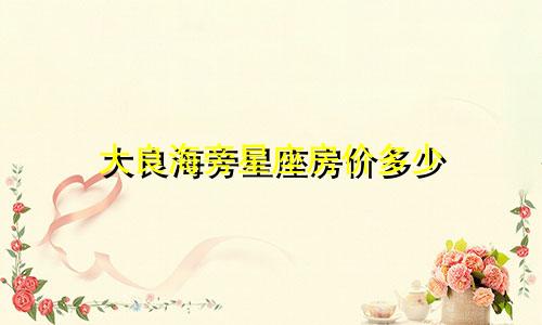 大良海旁星座房价多少