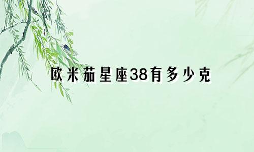 欧米茄星座38有多少克