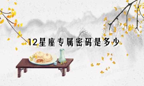 12星座专属密码是多少