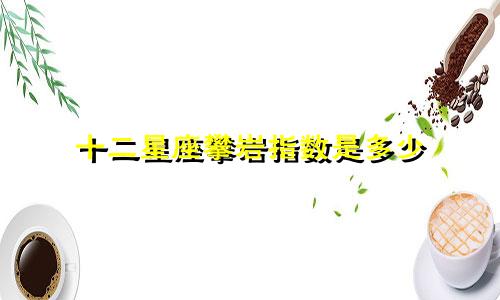 十二星座攀岩指数是多少
